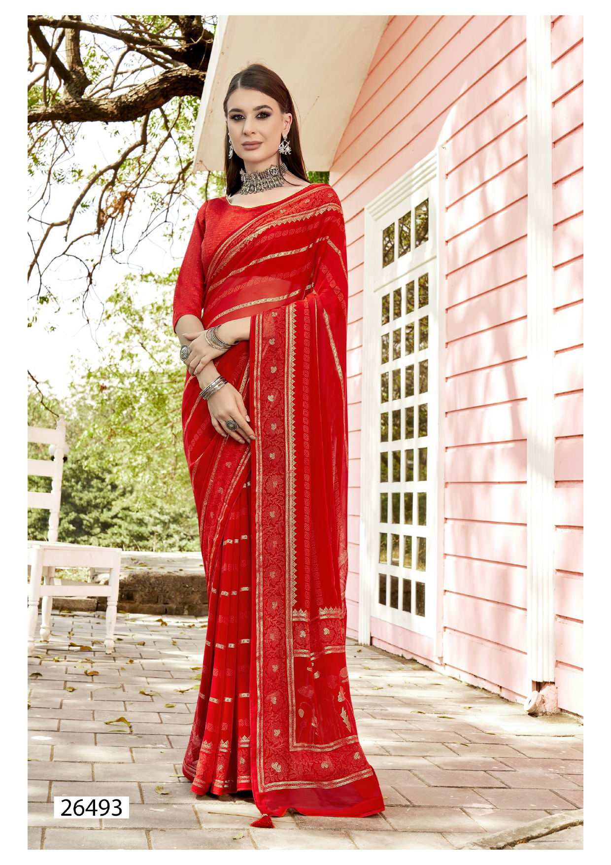Vidula By Vallabhi Georgette Designer Printed Sarees Wholesalers In Delhi
